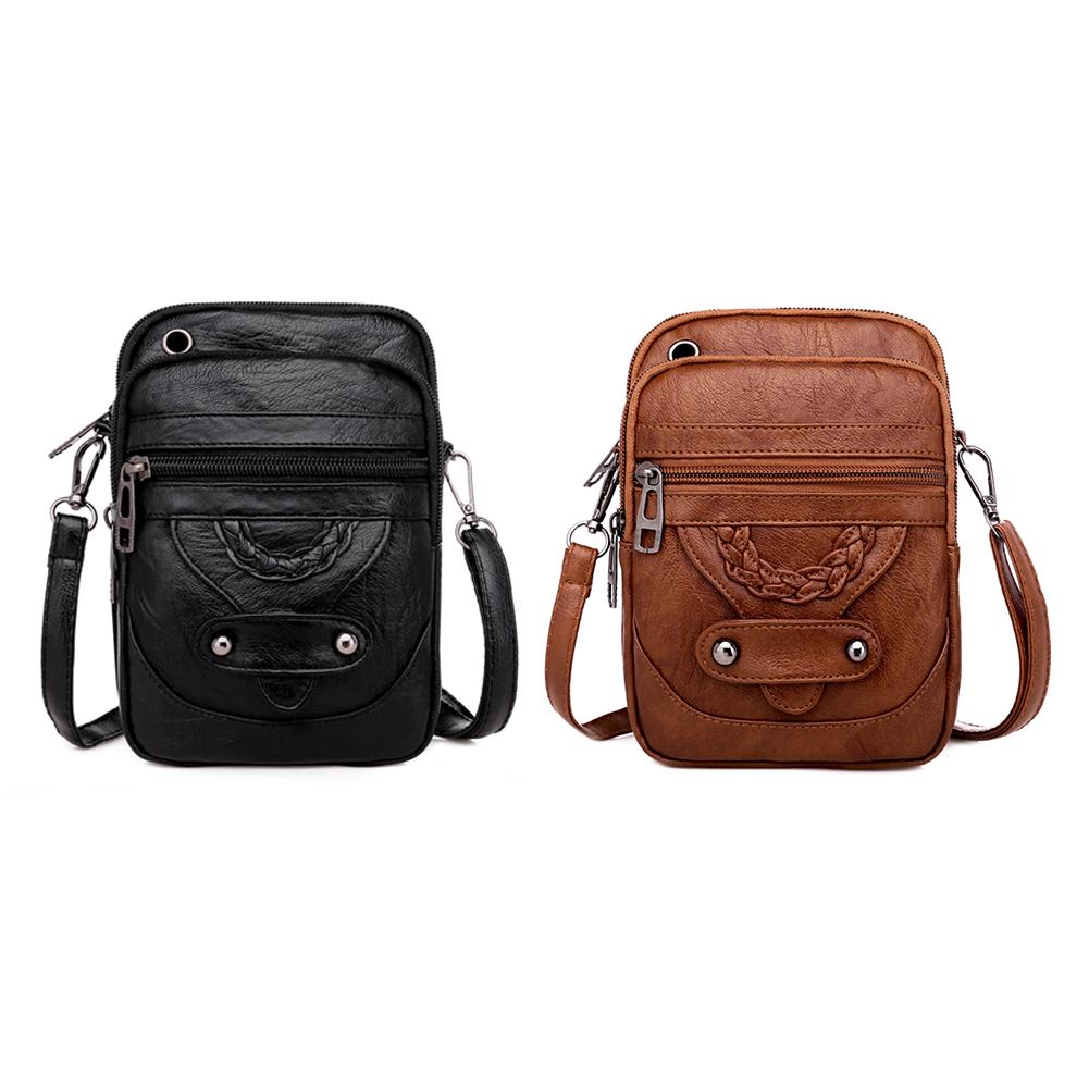 

Женские однотонные сумки на молнии из мягкой искусственной кожи, мини-сумки на плечо, сумки-мессенджеры