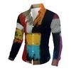Men's Printed Long Sleeve Shirts Casual Loose Printed Long Sleeve Shirts