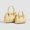 2025 Autumn New Niche Simple Casual Commuter Handheld Bucket Bag Korean Style Design Solid Color Crossbody Bag for Women