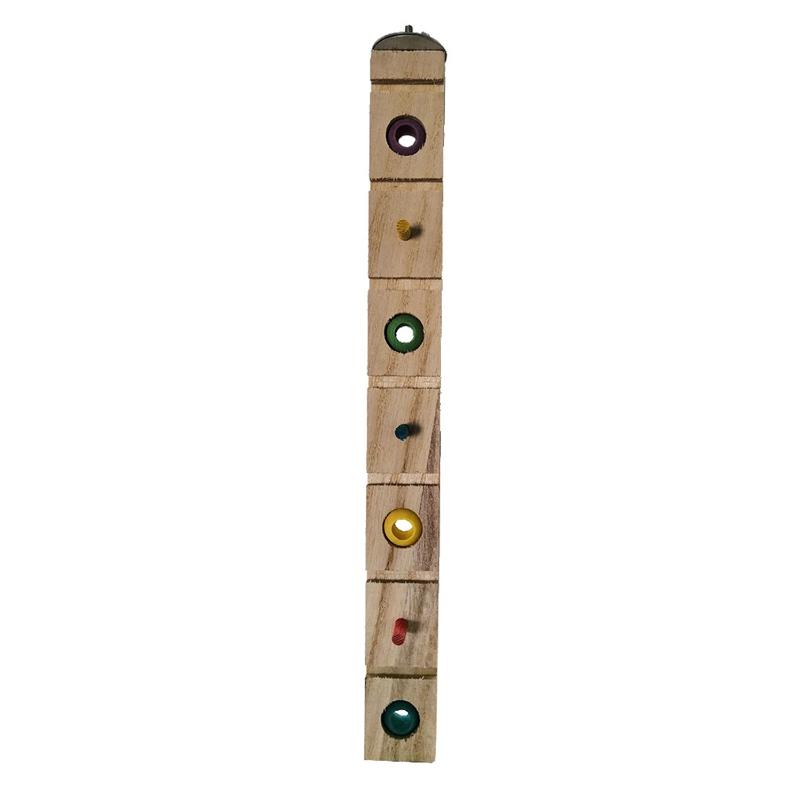 Papageien Sitzständer 19.5/29/33.5cm Holz Vogel Trainingsständer mit bunten kaubaren Perlen Multifunktions Haustier Vögel