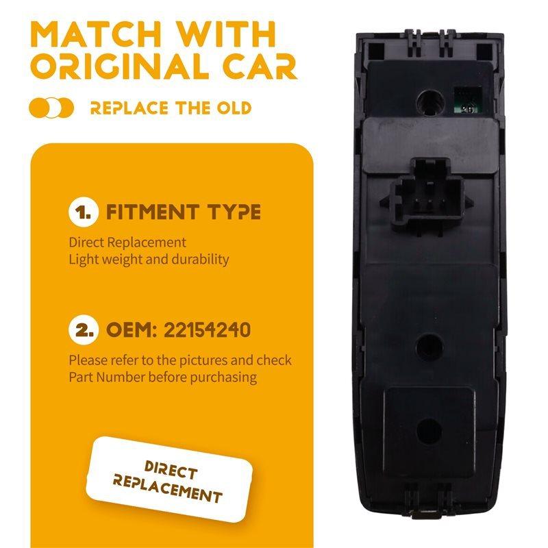 A58X-Car Power Window Control Switch 22154240 Front Left Door Lock Single Button For VOLVO