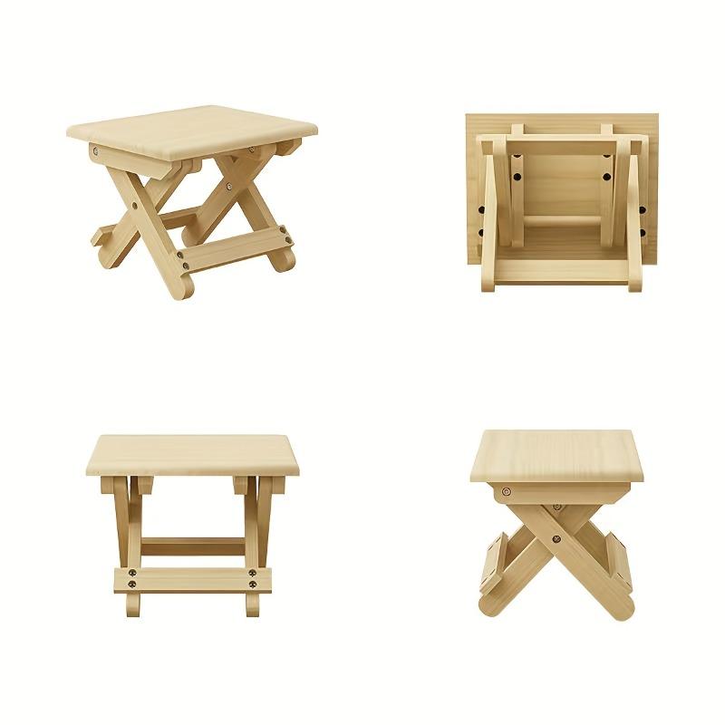 Vielseitiger, langlebiger Klapphocker aus Hartholz - Umweltfreundlich, Klassischer Stil, für Angeln, Outdoor, Heimgebrauch, Kompakt & Tragbare Bank