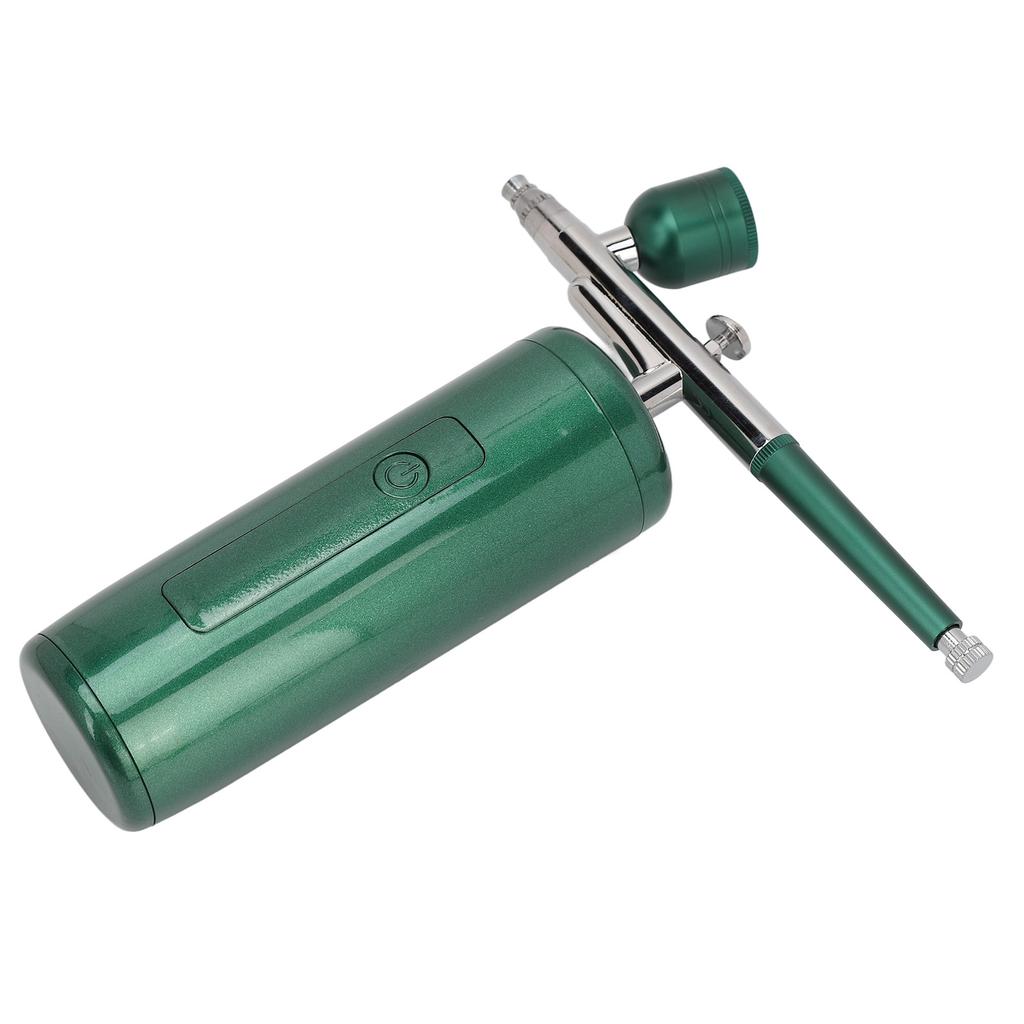 Facial Spray Airbrush Green Cordless Handheld High Pressure Nano Hydrating Skin Care Facial Oxygen Injection