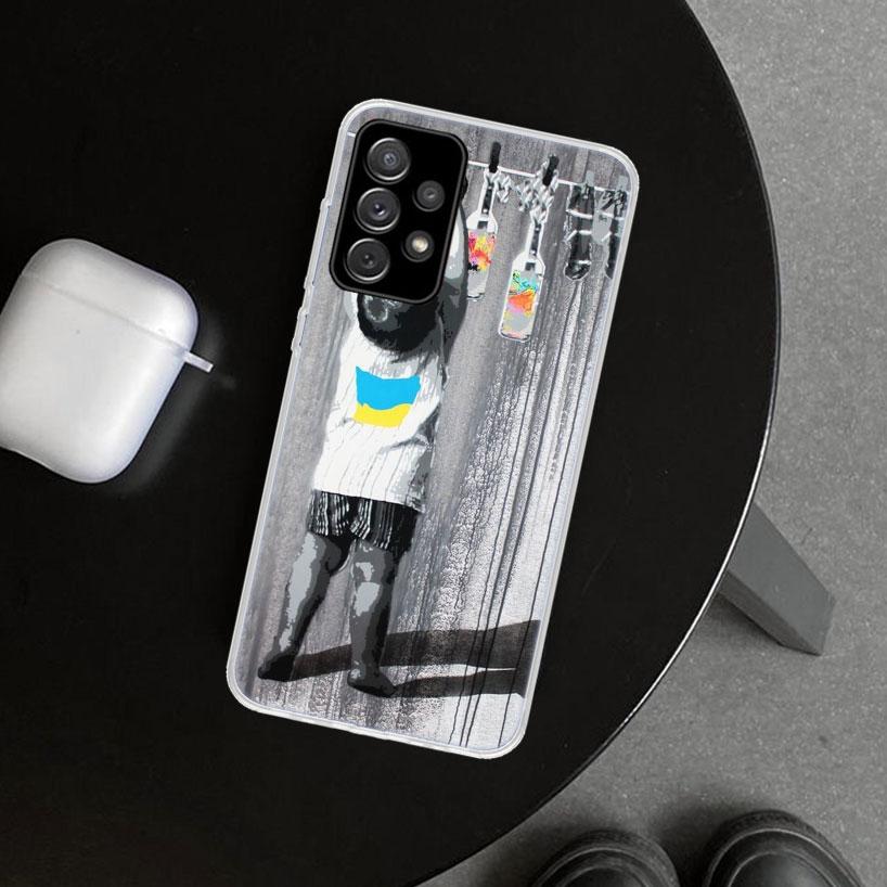 Street Art Banksy Graffiti Phone Case for Samsung Galaxy A17 A16 A26 A36 A56 A57 A37 A15 A25 A35 A55 A14 A24 A34 A54 A13 A23 A33