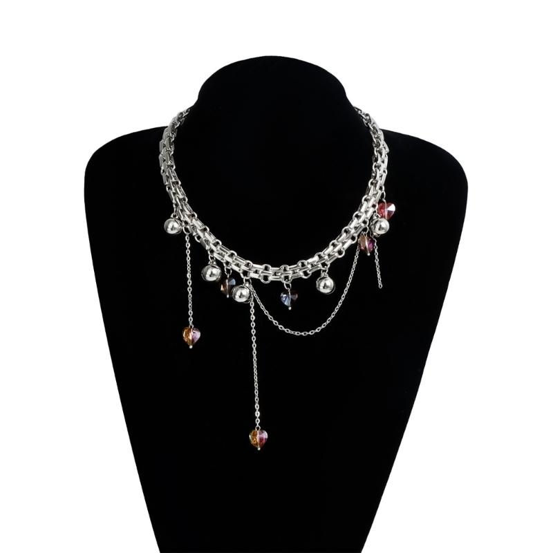 Unique Love Themed Alloy Necklace Versatile Accessory Clavicle Chain For Parties Dating Special Occasions