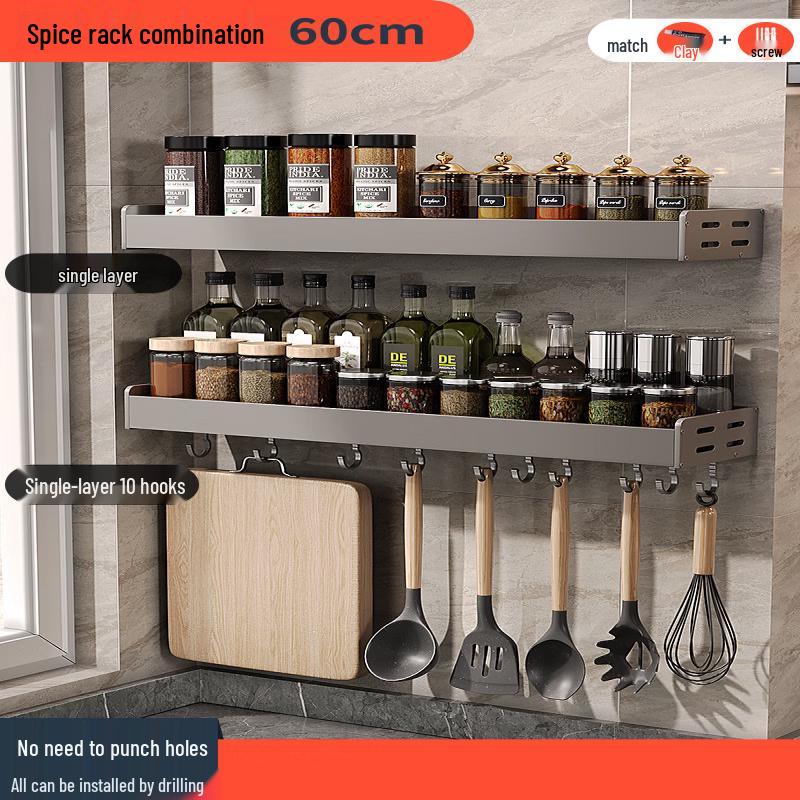 LETSFIND Wall-Mounted Kitchen Storage & Organizer Rack