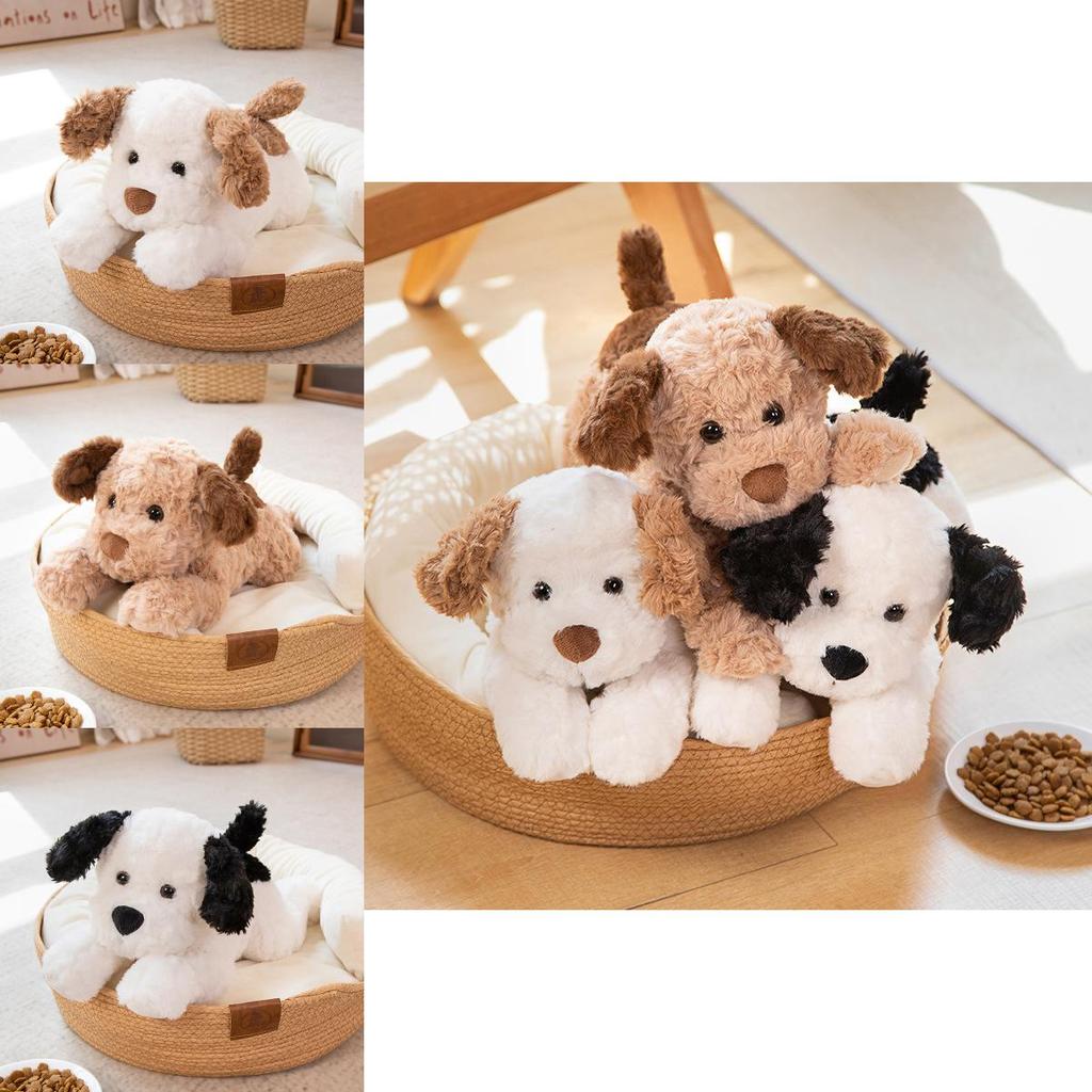 Adorable Plush White Dog Toy Realistic Looking Stuffed Animal Gift For Girls