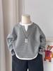Boys' 2025 Trendy Color Block Hoodie - Faux Two-Piece Long-Sleeve Base Layer for Spring and Autumn