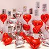 18-Zoll Herzförmiges Aluminium-Ballon-Set für Hochzeiten, Neujahr, Frühlingsfest, Geburtstagsfeiern und Hochzeitszimmerdekorationen
