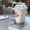 Transparent TPU Phone Case For iPhone 15 16 17 Pro Max 14 13 12 11 Pro X XS 7 8 Plus Shockproof Silicone Soft English Word Funda