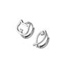 925 Sterling Silver Kitten & Fish Ear Cuffs - Women's High-End Design Temperament Earrings