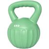 Kettlebell 6 kg Weight Dumbbell Filled with Sand for Beginners Home Strength Training 17 x 17 x 23 cm Green