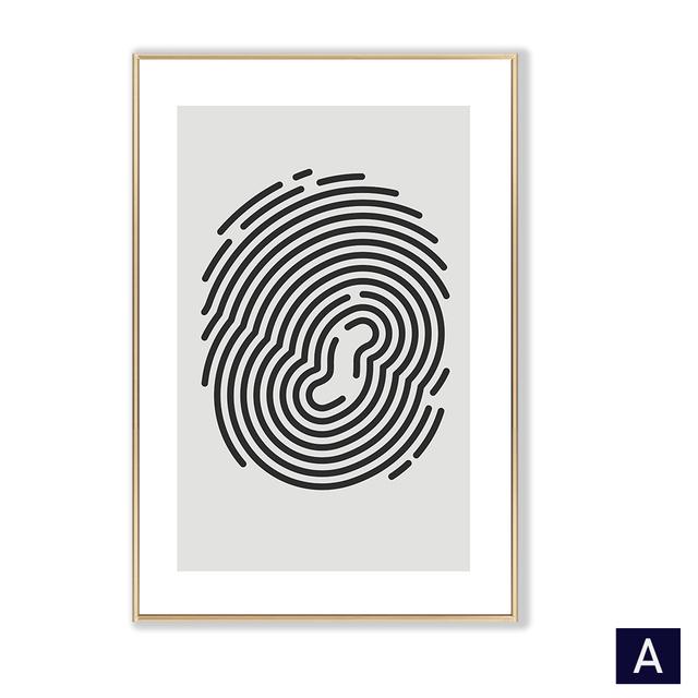 

Скандинавское искусство, холст, постер с отпечатками пальцев, минималистская живопись, абстрактная настенная картина, принт, черный, серый цвет, современное украшение для дома и комнаты 21cm×30cm NoFrame