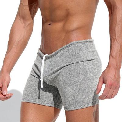 2025 Knee Length Pants Men Summer Drawstring Shorts Slim Fit Above Knee Length Solid Color Beach Sport Casual Shorts
