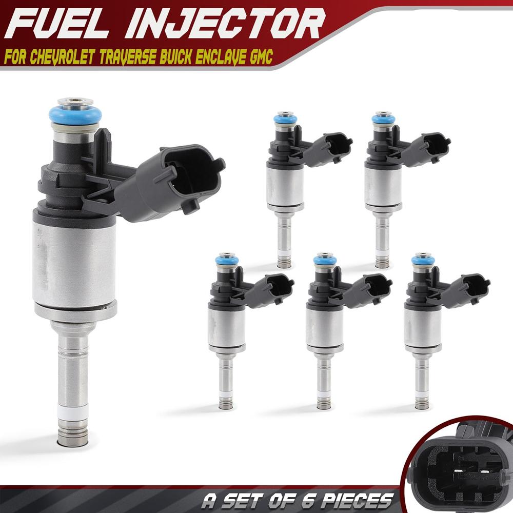 6x Fuel Injector for Chevrolet Traverse Buick Enclave 2012-2017 GMC Acadia 3.6L