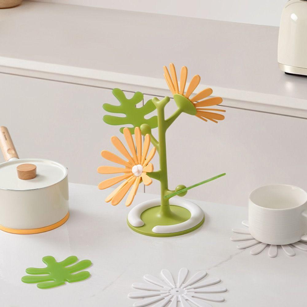 Creative Dishes Heat Insulation Pad Anti Scald Daisies Coaster Hot Dishes Trivets  Teapot Hot Pots