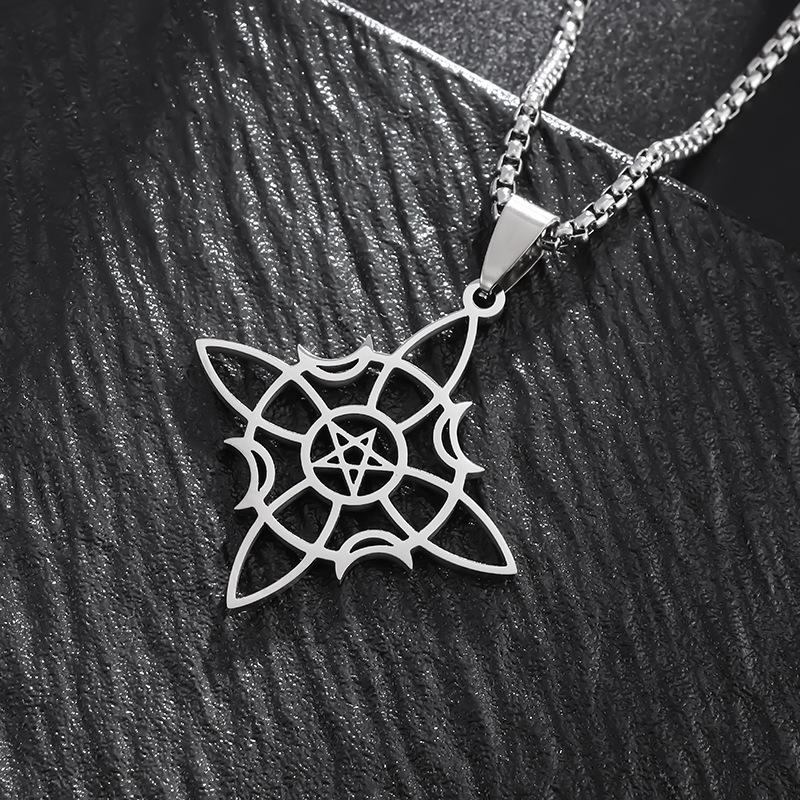 New Square Pendant Cross Pendant Necklace Irish Combination Gold Trendy Necklace Decoration