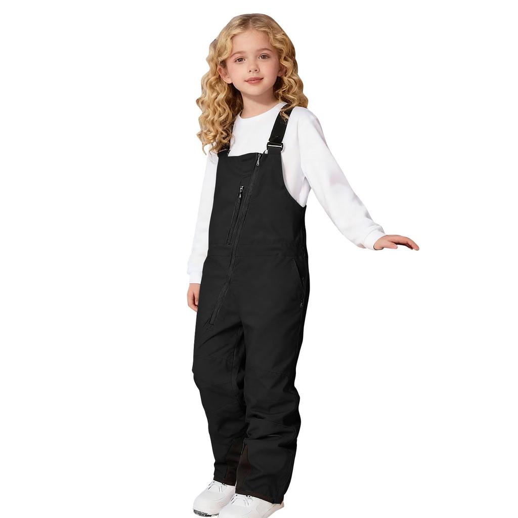 Kids Snow Girls Boys Snow Pants Winter Windproof Ski Overalls Adjustable Snowsuit Pockets