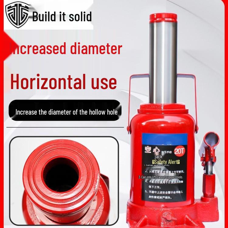 Hand-Operated Vertical Hydraulic Jack: 2 Ton Car, 5 Ton Truck Lifting Accessories