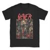 Vintage Slayer Reign In Blood TShirts for Unisex Women Round Collar Pure Cotton T Shirt Short Sleeve Tee Shirt Printed Tops