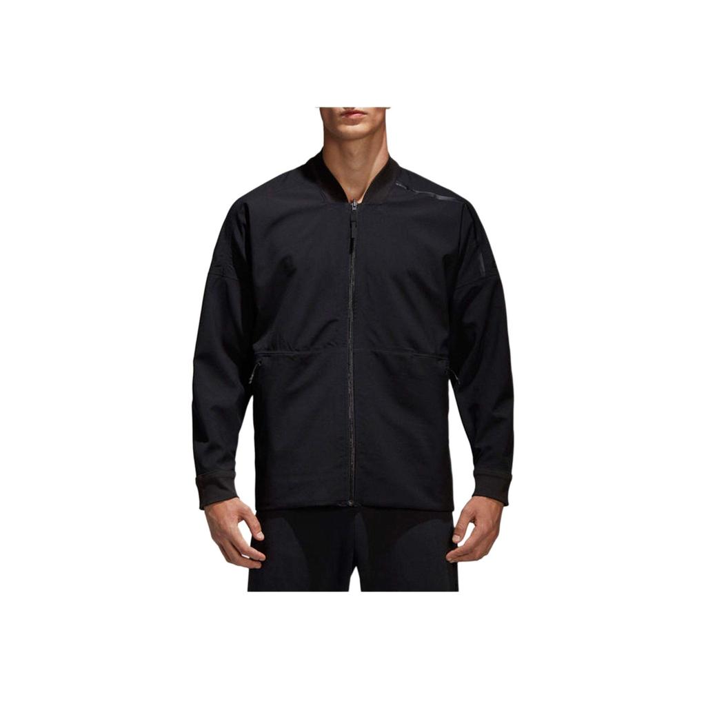 Adidas ZNE. Dwustronna kurtka męska w stylu retro sportowym ze stójką, z bocznym lampasem i zapinana na zamek, codzienna, czarna CF0652