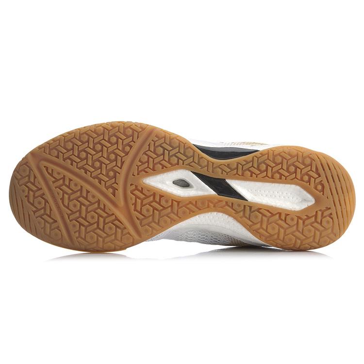 Li Ning Qilin Abrasion Resistant Slip Resistant Low top Training Shoes Unisex White Gold APPP001-2