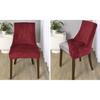 1PC Color Washable Dining Chair Cover Velvet Elastic Wingback Chair Cover High Back Sloping Armchairs