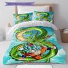 Shenron Pattern Bedding,Quilt Set Quilt Cover Pillowcase Home Birthday Gift (1 * duvet cover + 2 * pillowcase, without core)