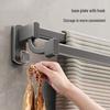 Space Aluminum Punch-Free Bathroom Towel Rack with Shelf