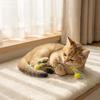 Cat Scratching Toy Mesh Tube Toy, Interactive Kitten Chew Flexible with Linen Stress Relief Entertainment Wrap And Plush Balls, Safe Teething