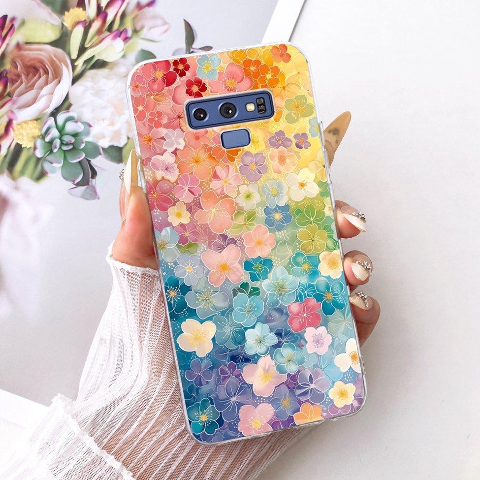 Transparent Cover For Samsung Note9 Case Cute Fashion Butterfly Funny Painted Casing For Samsung Galaxy Note9 SM-N960F SM-N9600