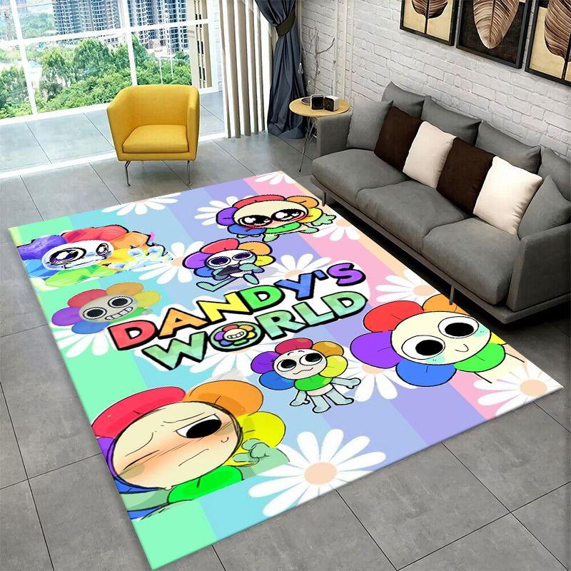 Game Dandy World Cartoon Non-Slip Area Rug for Living Room,Bedroom,Playroom,Soft Carpet Floor Mat Home Decor Rug Kids Room