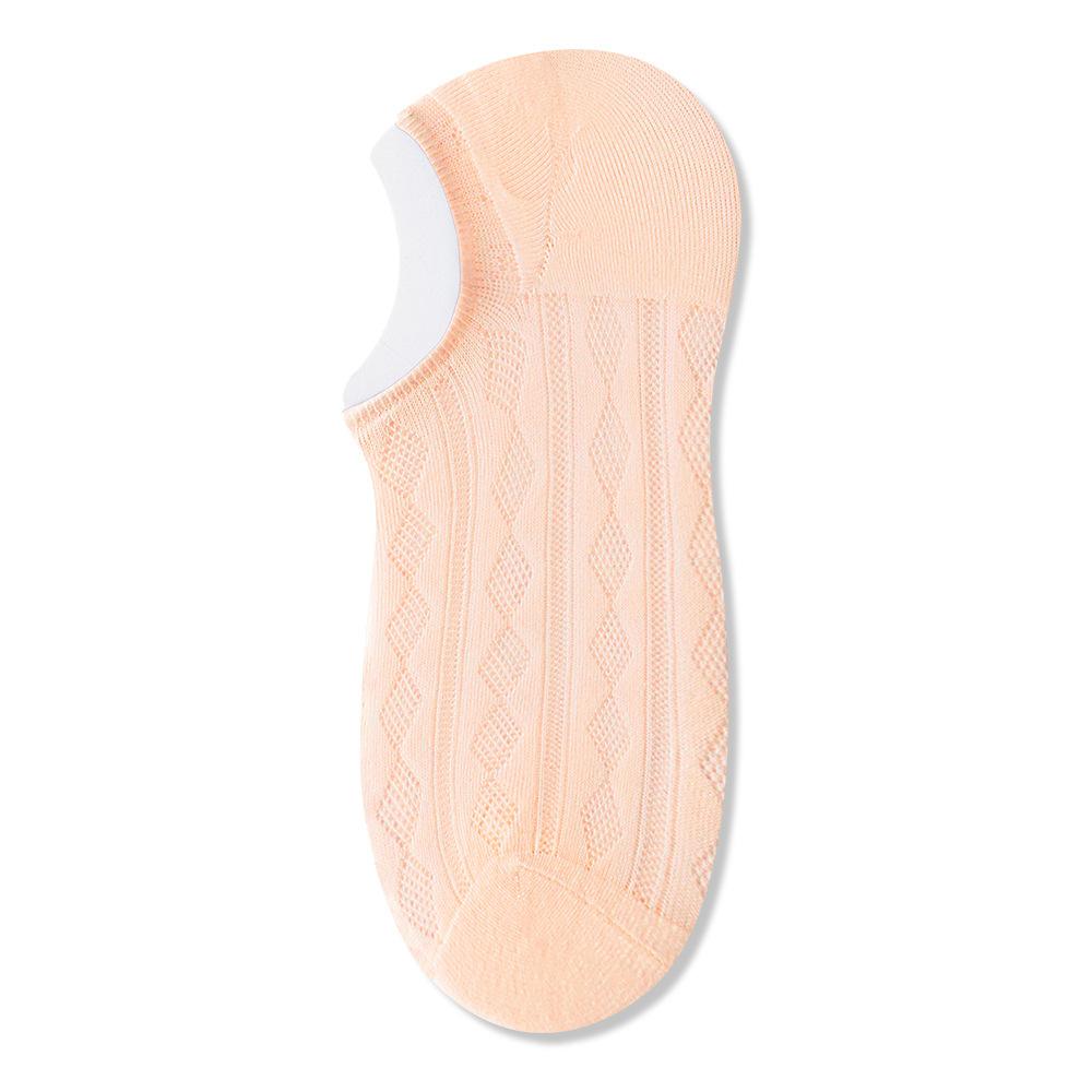 Women's Boat Socks, Thin Summer Breathable and Sweat-absorbing, Shallow-mouthed Invisible Anti-odor Short Socks, Ultra-thin Mesh Cotton Socks