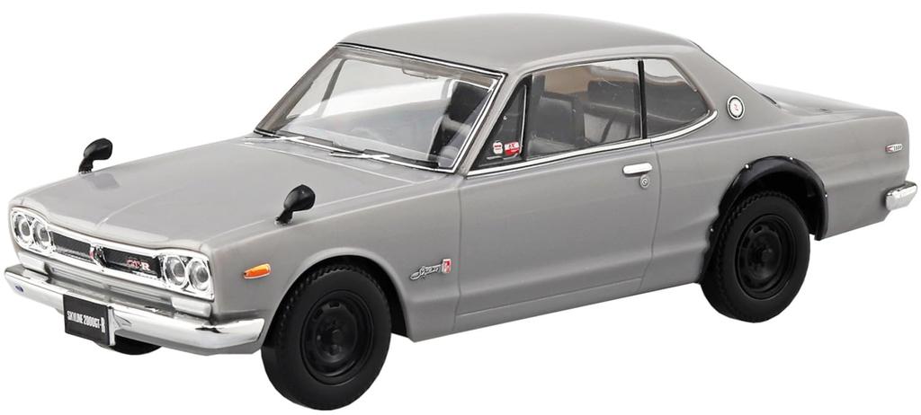 Aoshima Bunka Kyozai Rakupla Snap Kit Nissan C10 Skyline Silver Plastic Model Co., Ltd. (AOSHIMA) 1/32 No.16-SV 2000GT-R Pre-Colored (Automobile)