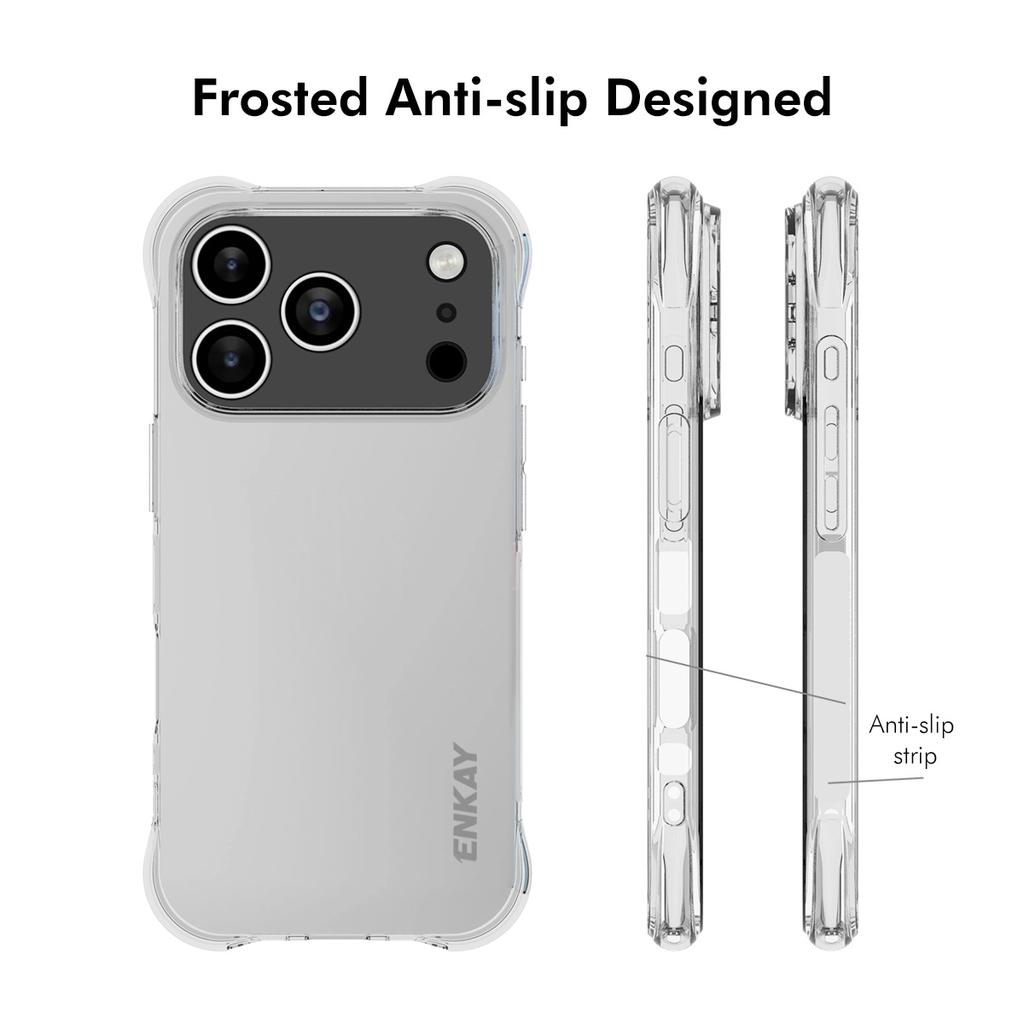 For iPhone 17 Pro Clear Phone Case ENKAY HAT PRINCE Shockproof Anti-slip TPU Cover