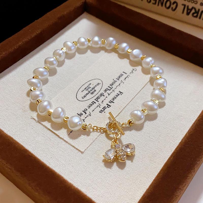 

Корейская мода Барочный пресноводный жемчуг и кристалл бисерный роскошный браслет