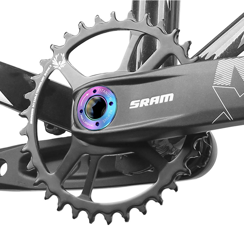 Titanium Alloy Crank Bolt Locking Screw with Bike Crank Arm Cap Crank Arm Bolt Fixing Crank Screw for SRAM NX-GX-XX1-EAGLE