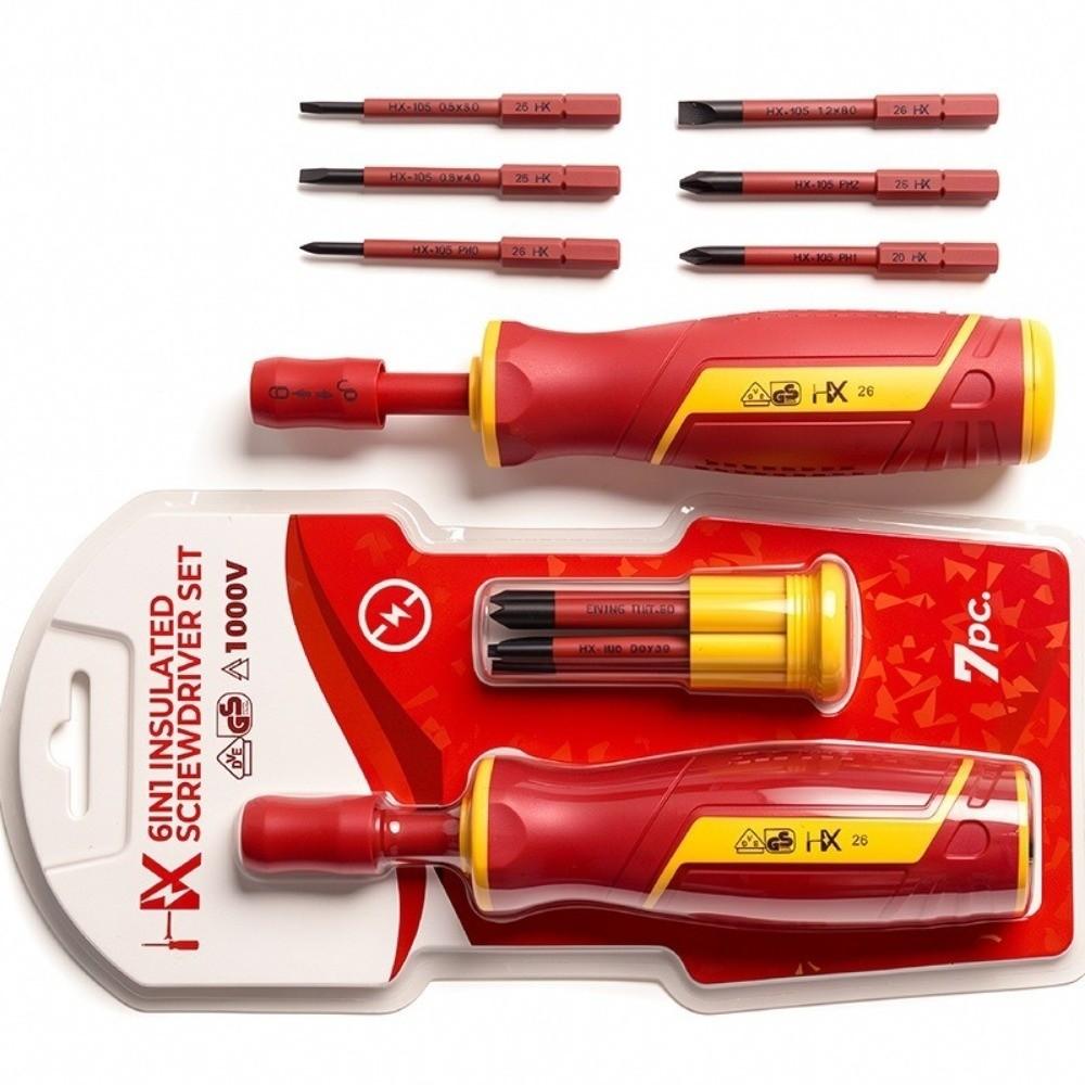 Quick-Change Interchangeable Screwdriver Kit Multi-Tool VDE Screwdriver Bit Set Safe Hand Tool Use