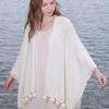 Women's Knit Tassel Cape Shawl