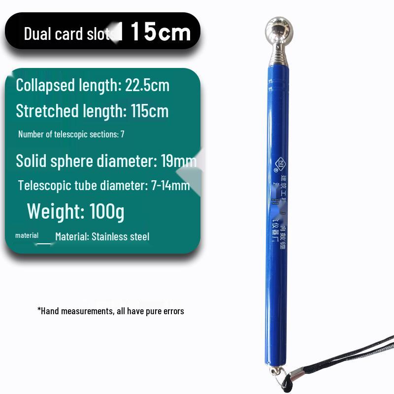 Telescopic Sound Hammer Tile Inspection Tool with Double Slot (98cm/115cm/128cm)