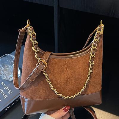 Retro Casual Underarm Dumpling Bag New Simple Shoulder Bag Chain High Value Women's Fashion Messenger Bag