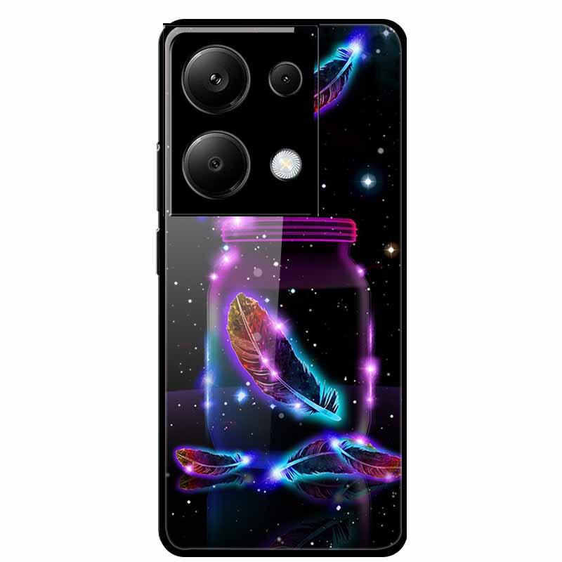 Redmi NOTE 13 PRO 4G Case with Tempered Glass & Aesthetic Color Painting