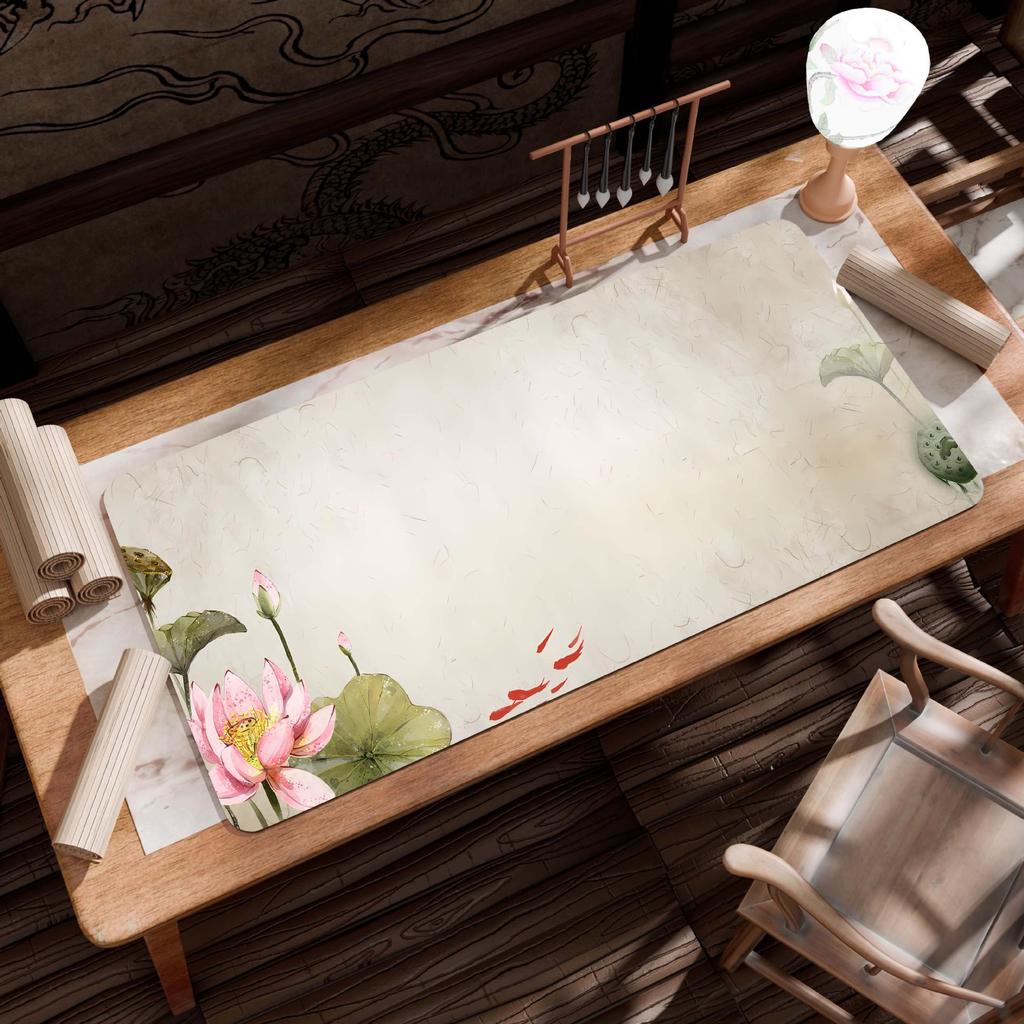 Extra Large Ancient Landscape Mouse Pad - Thick, Lock Edge, One-Piece Desk Mat