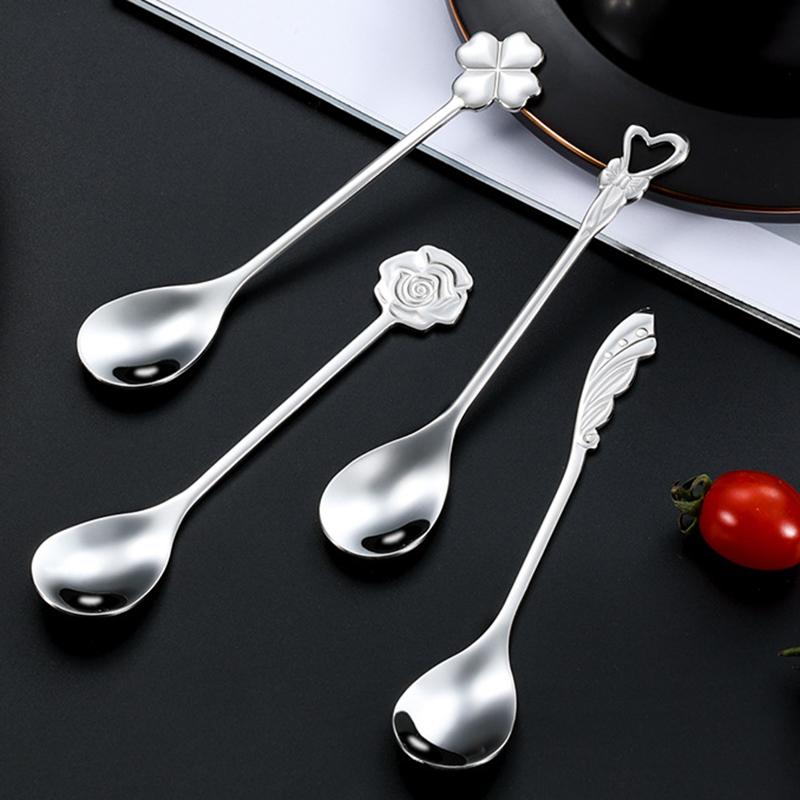 Stainless Steel Coffee Tea Stirring Spoon Dessert Spoon, Silver (BPA Free, No FDA)