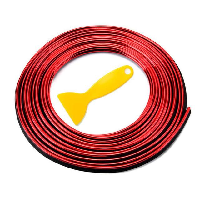 Car Interior Decorations Flexible Strips 5M/3M Auto Moulding Stickers Car Cover Trim for Dashboard Door Car Styling Modification
