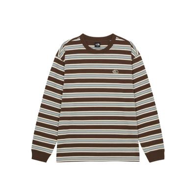 Logo Striped Loose Long Sleeve T-Shirt Men Tops NT7TR56B