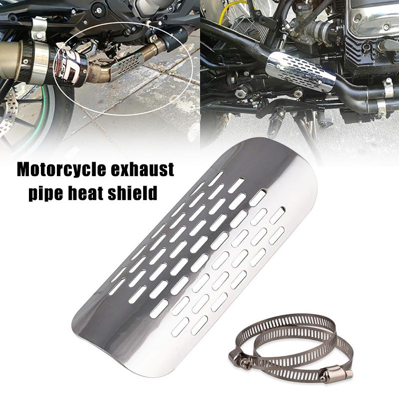 Exhaust Muffler Pipe Heat Shield Cover Heel Guard For Motorcycle Chopper Custom Exhaust Muffler Pipe Heat Shield Cover Heel Guard For Motorcycle Chopper Custom