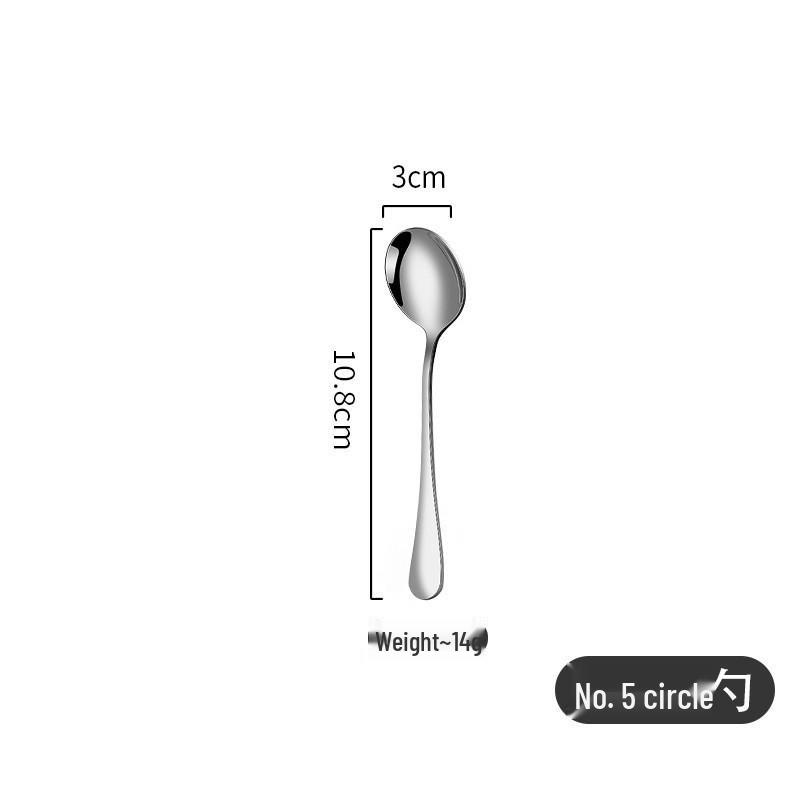 1010 Stainless Steel Cutlery Set: Steak Knife, Fork, Spoon, Mixing Spoon, Dessert/Coffee Spoon, Fruit Fork
