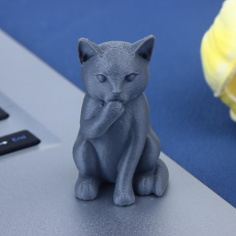 1/3 Stück Drei Weise Nicht Katze Ornament Set Minimalistische Katzenfigur Bedeckte Ohren Mund Augen für Katzenliebhaber Haus Schreibtisch Dekor