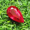 24.90 Ct Heated Ceylon Red Ruby Pear Cut Faceted Loose Gemstone